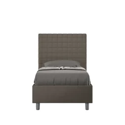 Lit rembourré sans sommier 80x200 Sunny cappuccino simili cuir>Ityhome Outlet