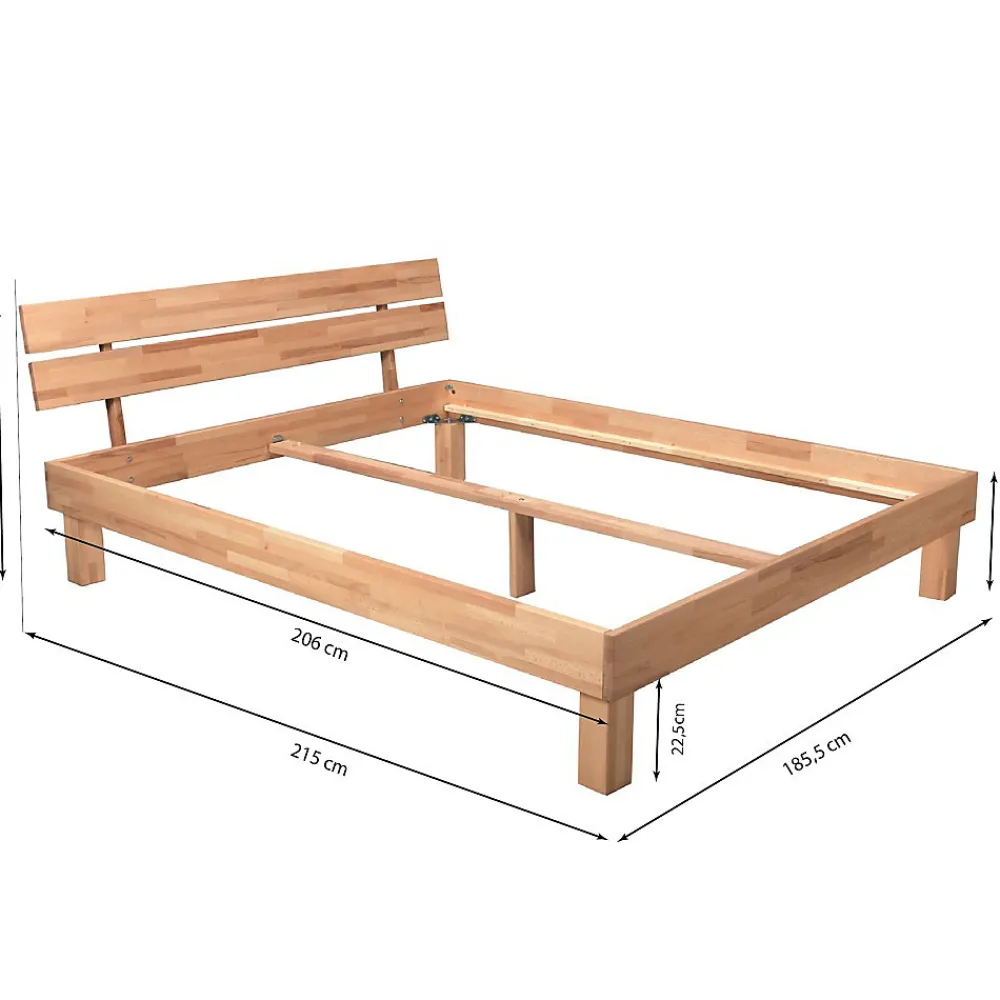 Lit RIVA 180x200 cm/ Hêtre massif huilé>Weber Industries Clearance