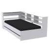 Lit ROLLER 90x190 + 1 sommier + 1 tiroir + étagères / Blanc>Weber Industries Outlet