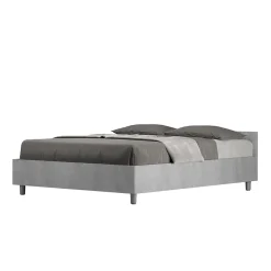 Ityhome Lit sans sommier 140x190 béton Nuamo* Lit Coffre