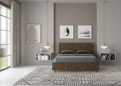 Lit sans sommier 140x190 tête de lit droite Demas noyer><noscript><img width=