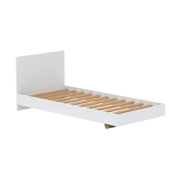 Lit simple 1 place 90x190cm Blanc avec sommier LIFA>Bb Loisir Outlet