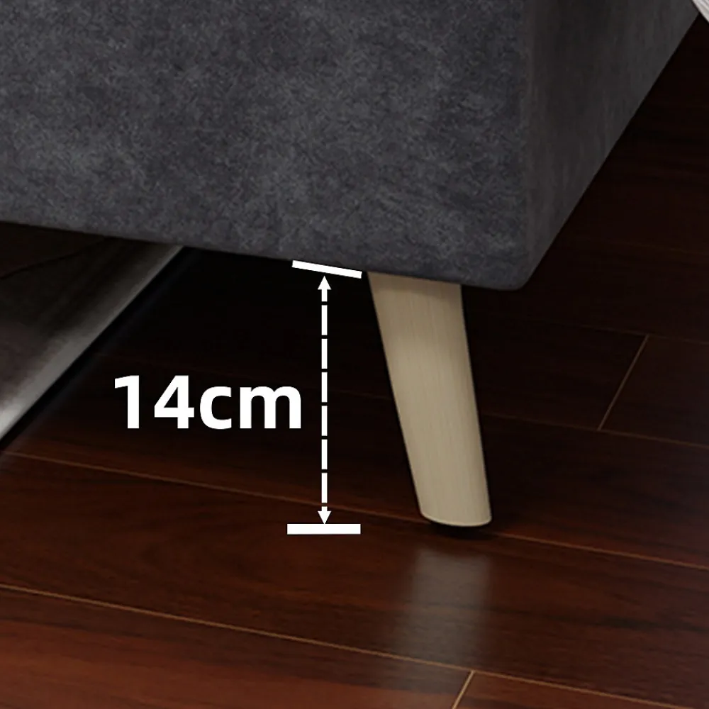 Lit Simple Adulte 90x200 cm - Lit Bas Sans Tête de Lit, Sans Matelas, Moderne et Minimaliste, Velours Gris>Okwish Sale