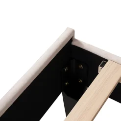 ProximaX Lit simple capitonnés 90 x 200 cm - tête de lit en forme de fleur - sommier à lattes - velours - Beige* Lit Coffre