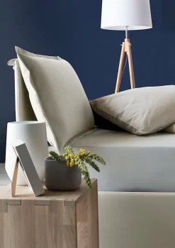 Talamo Italia Lit simple Dloset, Lit coffre avec revêtement en tissu, Ouverture frontale, avec matelas 90x190 cm inclus, Beige* Lit Coffre