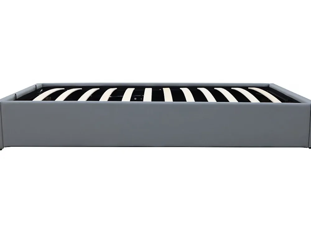 Habitat Et Jardin Lit simple en PVC avec coffre "Ava" 90 x 190 cm Gris* Lit Coffre