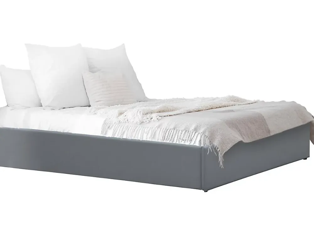 Habitat Et Jardin Lit simple en PVC avec coffre "Ava" 90 x 190 cm Gris* Lit Coffre