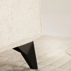 Idimex Lit simple LEVERDA 90 x 190 cm, revêtement en tissu - Blanc* Lit Simple