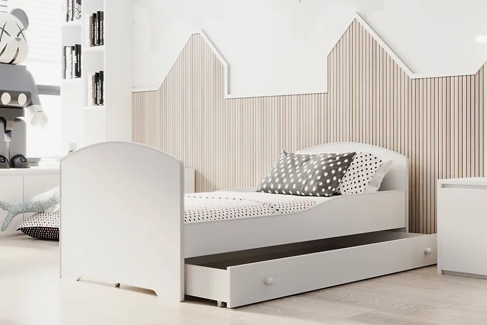 Kobi Lit simple Luk140x70 avec tiroir* Lit Avec Rangement