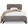 Lit simple RAVELLO 90 x 190 cm, revêtement en tissu - Gris>Idimex Outlet