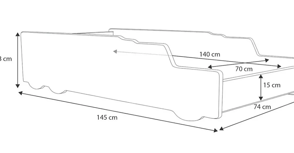 Lit simple Rocket 140x70 avec matelas>Kobi Outlet