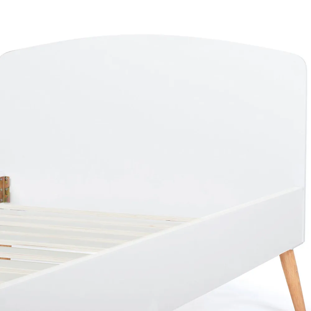 Lit simple scandinave 90 x 190 CM SOREN bois et blanc>IDMarket Online