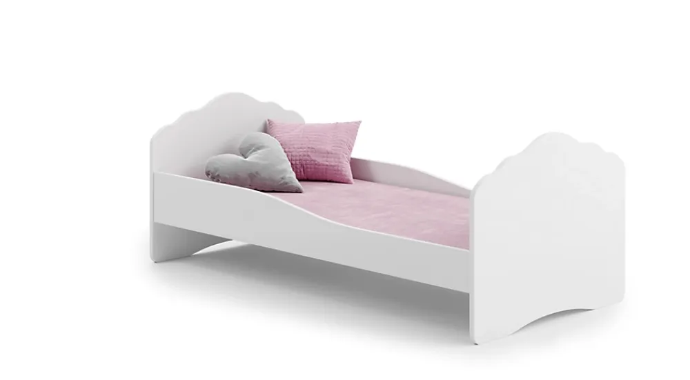 Kobi Lit simple Wave 140x70 - couleur blanche*Enfant Lit Enfant
