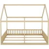 ProximaX Lit simple 90x200 cm modèle maison naturel, lit bas 2-en-1 pour enfants et adolescents, design ludique et multifonction*Enfant Lit Enfant