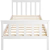 Lit Simple 90x200cm Bois Tête De Lit Pin Blanc>Blackcolors New