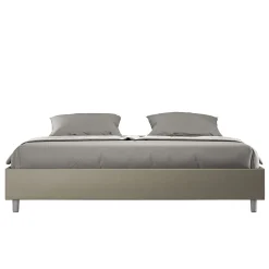 Lit sommier avec sommier capitonné 180x210 cappuccino simili cuir Azelia>Ityhome New