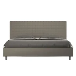 Lit Sunny cappuccino en similicuir avec sommier tapissé 200x210>Ityhome Sale