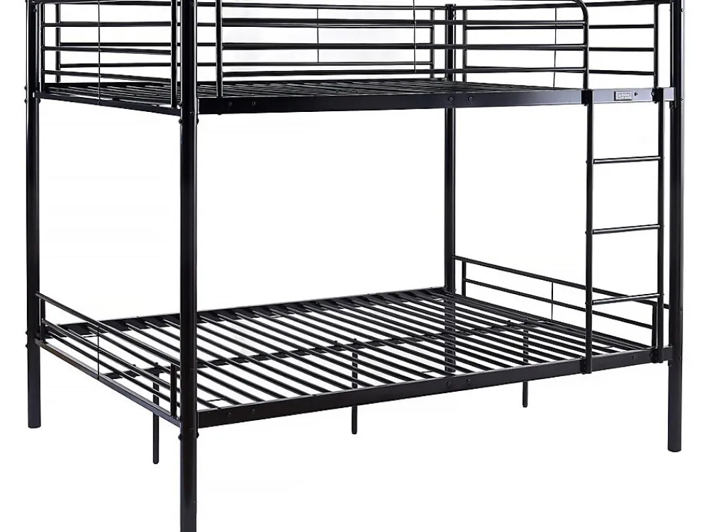 Lit superposé double "Adam" Sommier inclus 140 x 190 cm Noir>Habitat Et Jardin Online