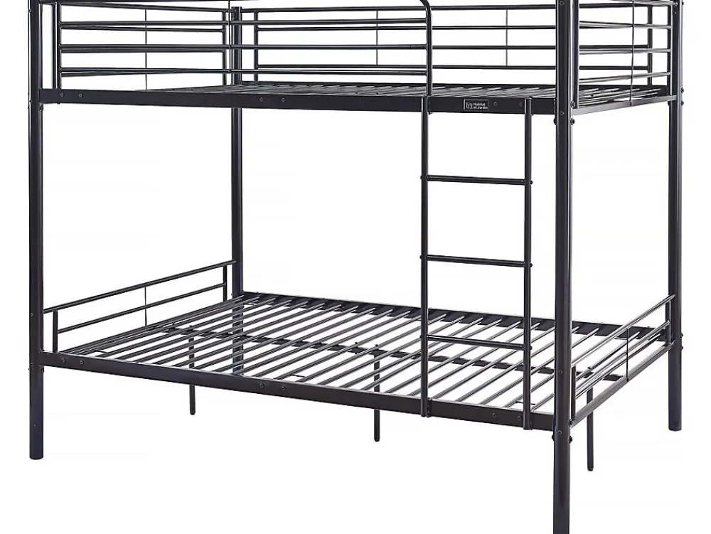 Lit superposé double "Adam" Sommier inclus 140 x 190 cm Noir>Habitat Et Jardin Online
