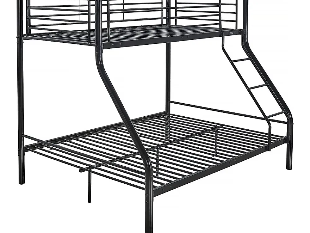 Habitat Et Jardin Lit superposé en métal "Leo" Sommiers inclus - 90/140 x 190 cm - Noir*Enfant Lit Enfant