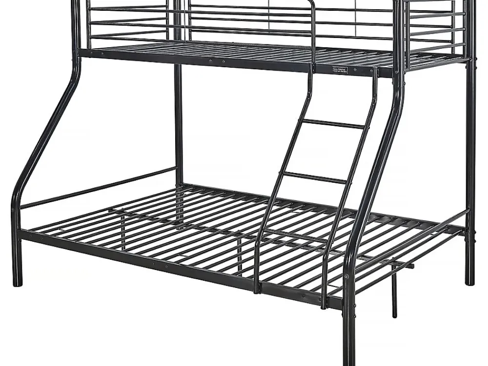 Habitat Et Jardin Lit superposé en métal "Leo" Sommiers inclus - 90/140 x 190 cm - Noir*Enfant Lit Enfant