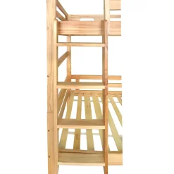Simple Life Lit superposé enfant, 2 lits simples, cadre pin massif, montage facile, naturel, 90x200 cm*Enfant Lit Enfant