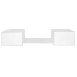 Simple Life Lit superposé enfant avec rangements chaussures et casiers, convertible 2 lits simples, blanc, 90x200 cm*Enfant Lit Enfant