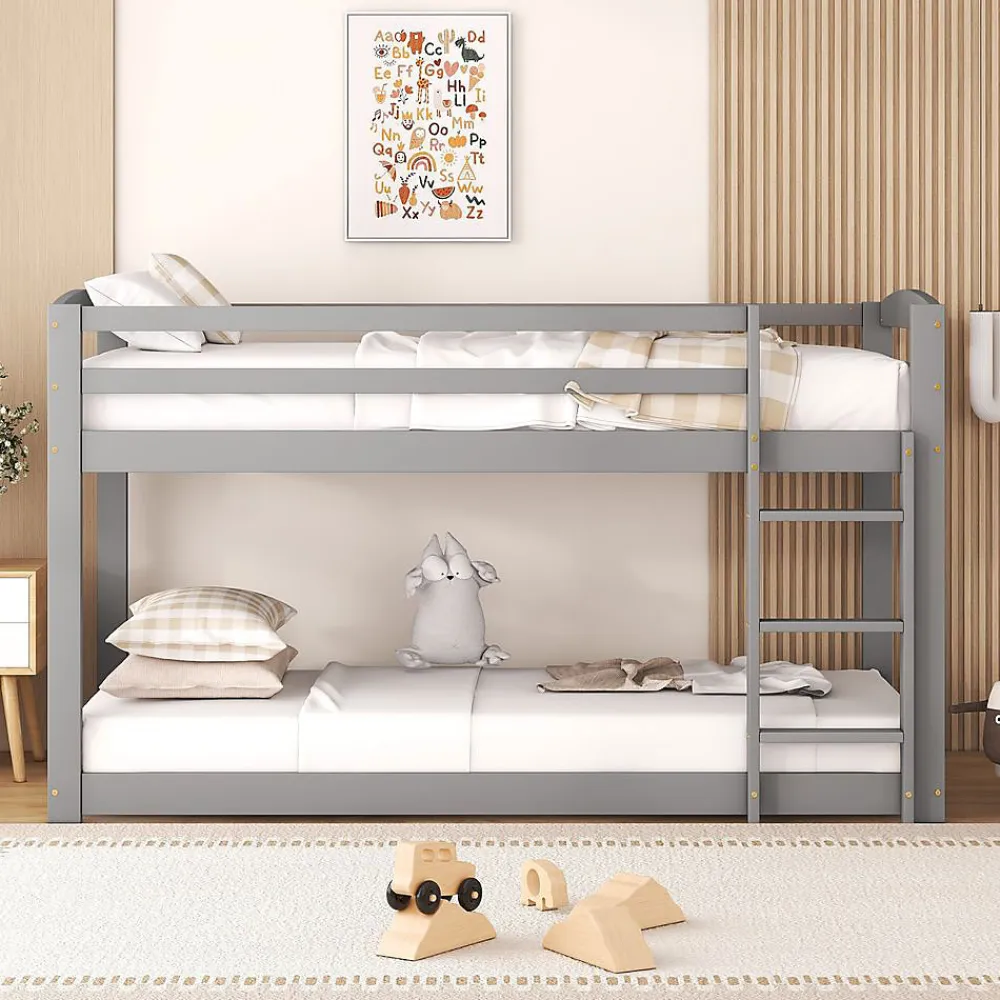 Lit Superposé Enfant 90X200Cm Pin Gris>Blackcolors Outlet