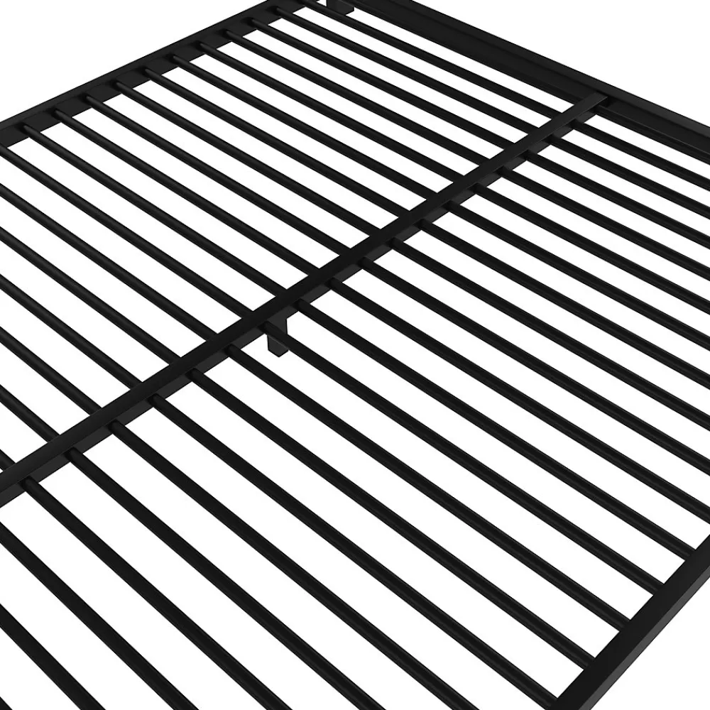 Lit Superposé Métal 90x200 et 140x200 cm, Lit Double enfant/Ado avec Échelle et Barrières de Sécurité - Sans Matelas - Noir>Generique Best