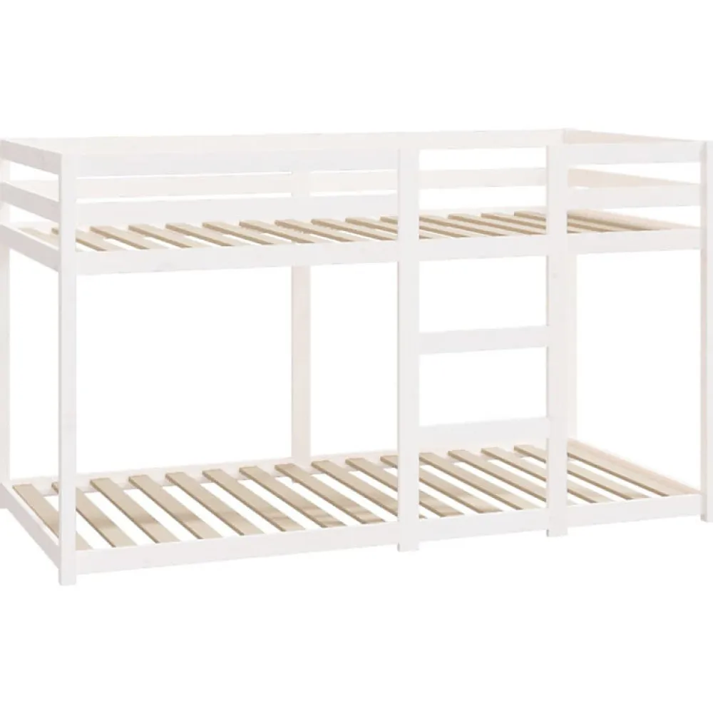 Lit superposé sans matelas blanc 90x190 cm bois de pin massif>Vidaxl New