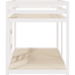 Lit superposé sans matelas blanc 90x190 cm bois de pin massif><noscript><img width=