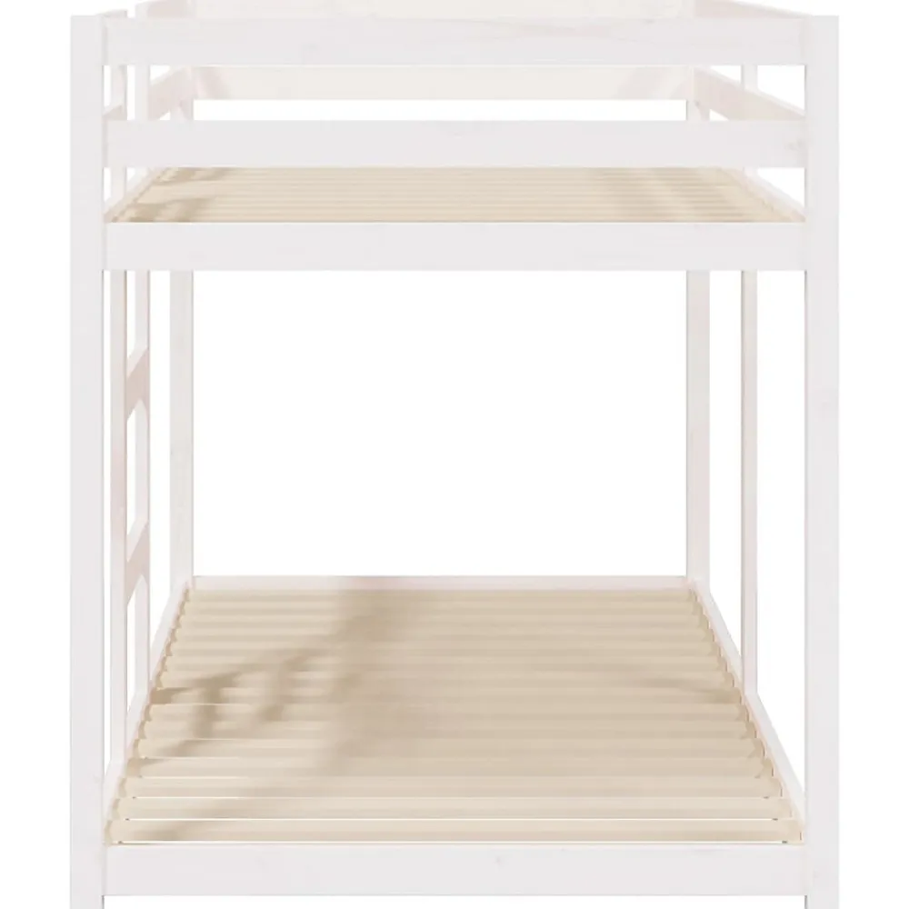Lit superposé sans matelas blanc 90x190 cm bois de pin massif>Vidaxl New