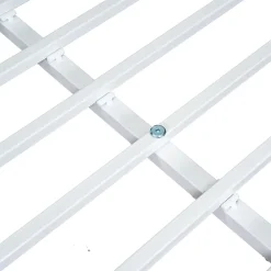 Fortuna lai Lit superposé 90x200 cm, 3 lits, échelle, table, cadre métal, blanc*Enfant Lit Enfant