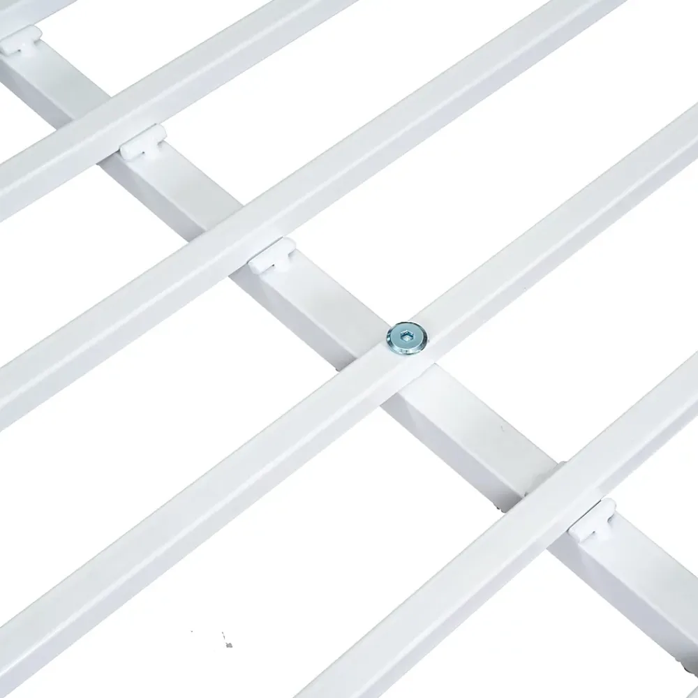 Fortuna lai Lit superposé 90x200 cm, 3 lits, échelle, table, cadre métal, blanc*Enfant Lit Enfant