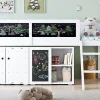 Redom Lit superposé 90x200 cm avec armoire 2 portes, tableau à craie et échelle inclinée en pin/MDF*Enfant Lit Enfant