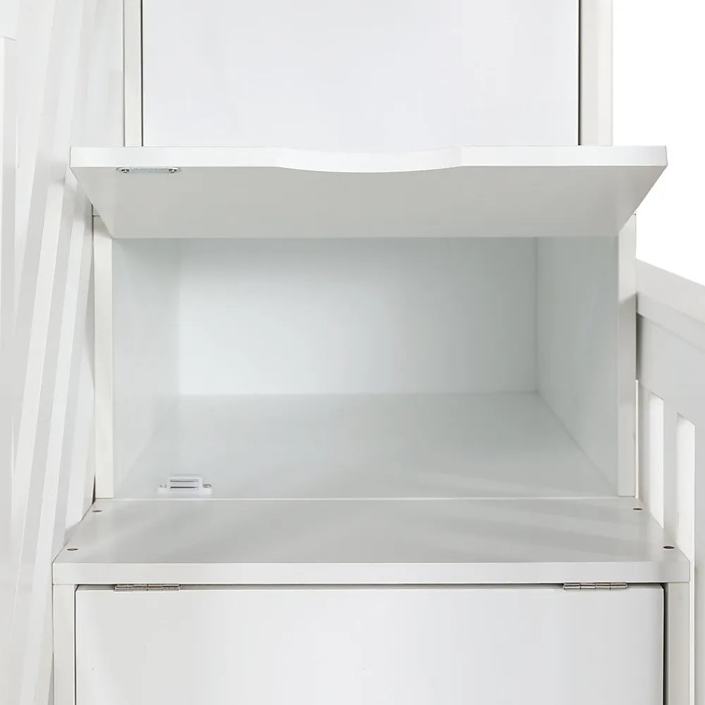 Lit superposé 90x200 cm, avec fenêtre, toboggan, étagères, 4 rangements, cadre bois>Fortuna lai Hot