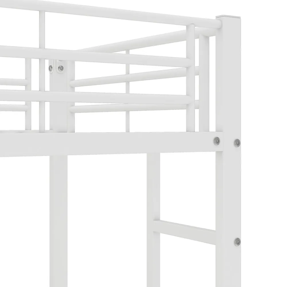 Lit superposé 90x200 cm, cadre métal, table, étagères, sécurité, pour enfants et ados>Fortuna lai
