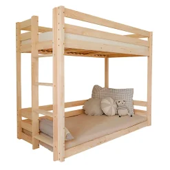 Lit superpose 90x200 au sol sommiers inclus Anaëlle Bois>Petits-Meubles Best