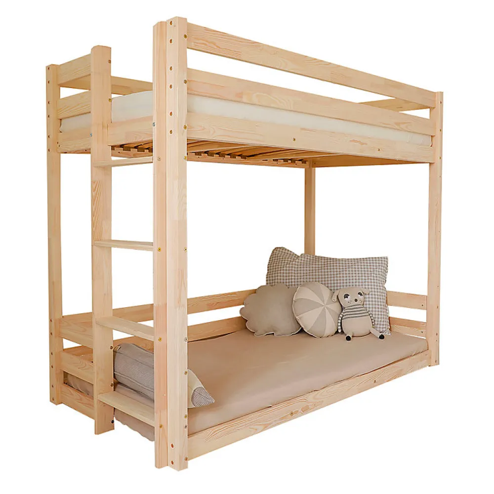 Lit superpose 90x200 au sol sommiers inclus Anaëlle Bois>Petits-Meubles Best
