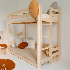 Lit superpose 90x200 au sol sommiers inclus Anaëlle Bois><noscript><img width=