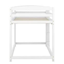Lit superpose 90x200 cm blanc pour enfants et adolescents avec structure en pin massif facile a assembler><noscript><img width=