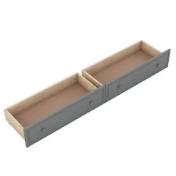 Aapaas Lit superpose 90x200 cm gris avec tiroirs et lits convertibles pour chambre enfant*Enfant Lit Enfant