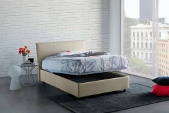 Lit 205 x 135 x 95 cm en tissu de couleur><noscript><img width=