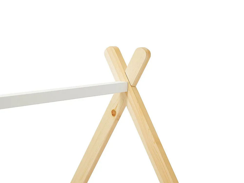Lit tipi 90 x 190 cm avec tiroirs - Pin et MDF - Coloris : Blanc et naturel - LUANCO>Vente-unique Sale