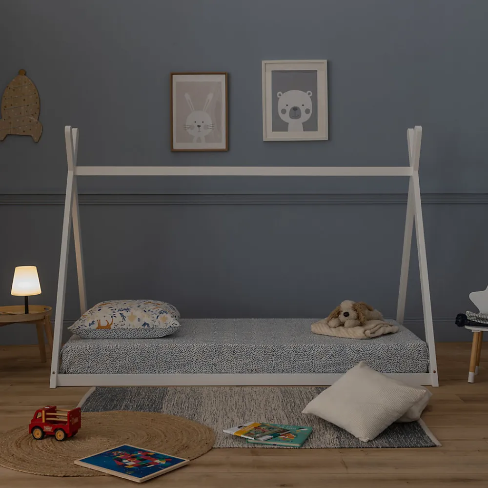 Lit tipi pour enfant 190x90cm blanc VALENTIN ->Happy Garden Clearance
