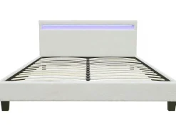 Habitat Et Jardin Lit tissu bouclette avec LED