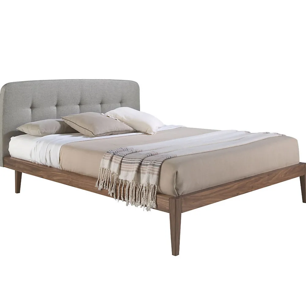 Lit tufté en tissu gris moderne pour chambre à coucher élégante>Angel Cerda Best