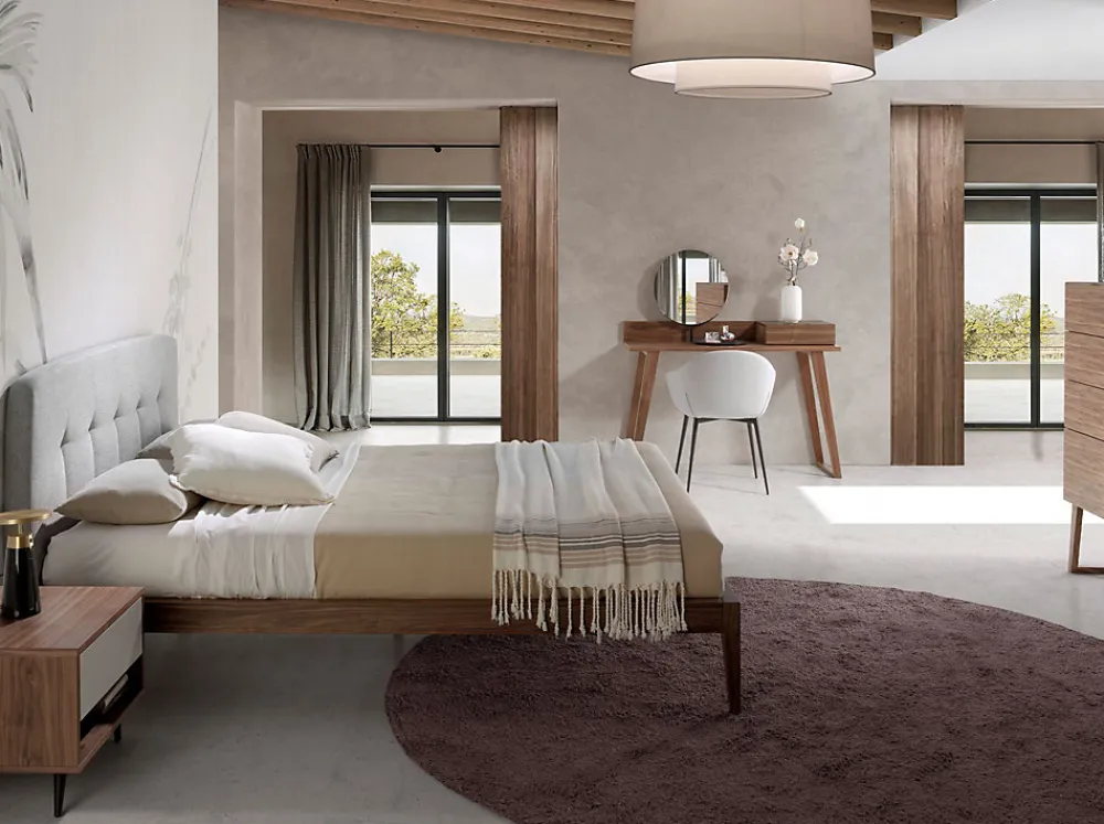 Lit tufté en tissu gris moderne pour chambre à coucher élégante>Angel Cerda Best