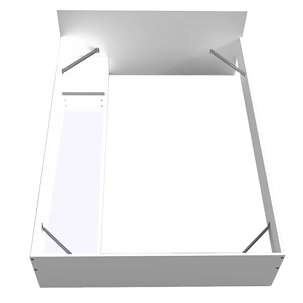 Weber Industries Lit TWIST 140x190 + 1 chevet + 1 tiroir / Blanc* Lit Avec Rangement