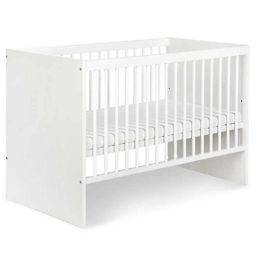 Monmobilierdesign Lit évolutif Bébé Convertible En Lit Enfant Blanc 140x70* Lit Coffre